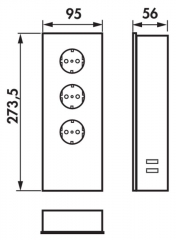 Naber Mira Glas USB A, Steckdosenelement Edelstahl Glas weiss, 7053056