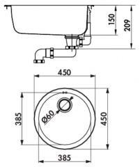 Naber Standard S8 Einbausple, Edelstahl, 1016108