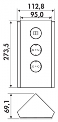 Naber Mira Eck Glas USB A, Steckdosenelement Edelstahl Glas weiss, 7053123