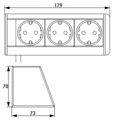 Naber Evoline R Dock, Steckdosenelement silberfarbig, 8031146