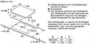 Constructa CA428255, Induktionskochfeld, 80 cm, Schwarz, Rahmen aufliegend, mit 5 Jahren Garantie!