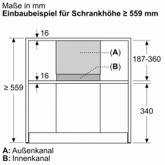 Constructa Kaminverlngerung 187 x 360 mm, schwarz, CZ51IBN1S1