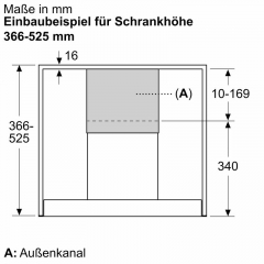 Constructa Kaminverlngerung 187 x 360 mm, schwarz, CZ51IBN1S1