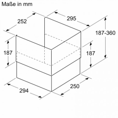 Constructa Kaminverlngerung 187 x 360 mm, schwarz, CZ51IBN1S1