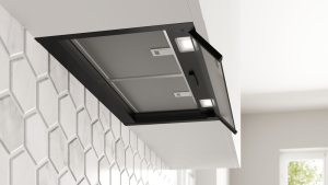 Constructa CD336670, Integrierte Designhaube, 60 cm, Klarglas, Mattschwarz, EKK: B, mit 5 Jahren Garantie!