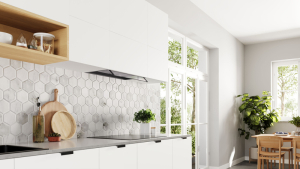 Constructa CD336670, Integrierte Designhaube, 60 cm, Klarglas, Mattschwarz, EKK: B, mit 5 Jahren Garantie!