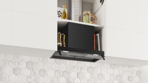 Constructa CD336670, Integrierte Designhaube, 60 cm, Klarglas, Mattschwarz, EKK: B, mit 5 Jahren Garantie!