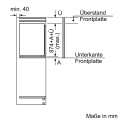 Constructa CK121NSE0, Khlschrank integrierbar, 88 cm hoch, mit 5 Jahren Garantie!