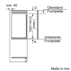 Constructa CK131NSE0, Khlschrank integrierbar, 102,5 cm hoch, mit 5 Jahren Garantie!