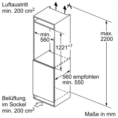 Constructa CK141NSE0, Khlschrank integrierbar, 122,5 cm hoch, mit 5 Jahren Garantie!