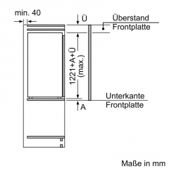 Constructa CK141NSE0, Khlschrank integrierbar, 122,5 cm hoch, mit 5 Jahren Garantie!