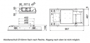 Elica Skydome H16 A/100 Deckenhaube Weiss, NEUES MODELL PRF0147735B. Mit 5 Jahren Garantie!