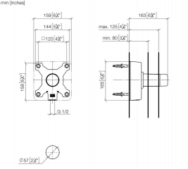 Dornbracht POT FILLER Unterputz-Wandwinkel, 3508797090