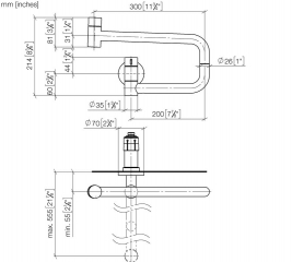 Dornbracht Tara Ultra POT FILLER Kaltwasserventil, Hochdruck, Chrom, 30805875-00