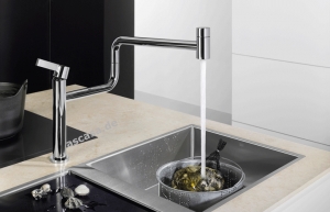 Dornbracht Tara Ultra Pivot Einhebelmischer, Hochdruck, Dark Platinum gebrstet, 33845875-99