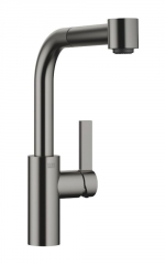 Dornbracht Elio Pull-Out Einhebelmischer mit Brausefunktion, Hochdruck, Dark Platinum gebrstet, 33870790-99