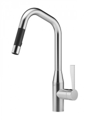 Dornbracht Sync Pull-Down Einhebelmischer mit Brausefunktion, Hochdruck, Chrom gebrstet, 33870895-93