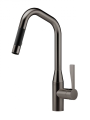 Dornbracht Sync Pull-Down Einhebelmischer mit Brausefunktion, Hochdruck, Dark Platinum gebrstet, 33870895-99