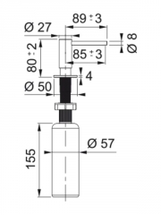 Franke Splmitteldispenser Atlas, Edelstahl anthracite, 112.0625.485