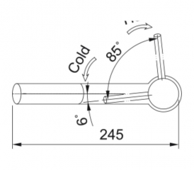 Franke Orbit Einhebelmischer, Hochdruck Zugauslauf, Edelstahl, 115.0569.461