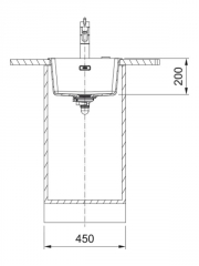 Franke Maris MRG 110-37 Fragranit+ Black Matt - Black Collection, Unterbausple 45 cm, Drehknopfventil, 125.0683.232