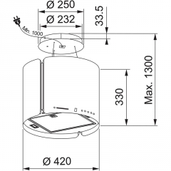 Franke Smart suspended FSMS F42 SS/BK MATT Inselhaube Edelstahl Schwarz matt, 345.0654.870, Mit 5 Jahren Garantie!