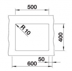 Blanco Rotan 500-U Silgranit PuraDur 2, Farbe vulkangrau, 527329