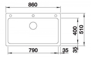 Blanco Naya XL 9 Silgranit PuraDur 2, Farbe cafe, 521820