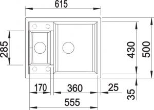 Blanco Metra 6 Silgranit PuraDur 2, Farbe vulkangrau, 527295