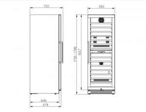 Dometic D154F, Weinkhlschrank mit zwei Zonen, 154 Flaschen, Schwarz, EEK: G