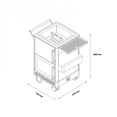 Dometic MoBar 300 S Mobile Outdoorbar, Edelstahl und schwarz, EEK: F