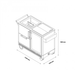 Dometic MoBar 550 S Mobile Outdoorbar, Edelstahl und schwarz, EEK: G