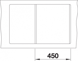 Blanco Metra 45 S-F Silgranit PuraDur 2, flchenbndig, Farbe vulkangrau, 527290