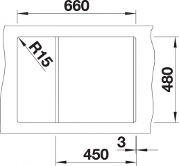 Blanco Metra 45 S Compact Silgranit PuraDur 2, Farbe vulkangrau, 527285