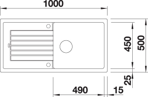 Blanco Zia XL 6 S Silgranit PuraDur 2, Farbe vulkangrau, 527399