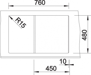 Blanco Zia 45 S Silgranit PuraDur 2, Farbe vulkangrau, 527382