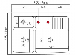 Systemceram KeraDomo CENTRA 90, Farbe Schiefer (matt), mit 5 Jahren Garantie