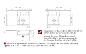 Systemceram KeraDomo MERA 100 SL F in Polar (matt), mit 5 Jahren Garantie