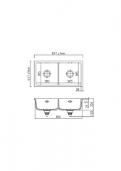 Systemceram KeraDomo MERA TWIN F/o in Alu (matt), mit 5 Jahren Garantie