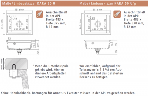 Systemceram KeraDomo KARA 50 U, Farbe Nero (glnzend), mit 5 Jahren Garantie