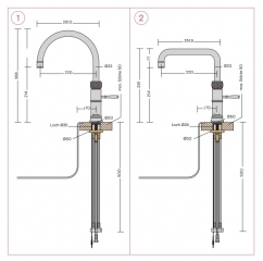 Quooker Fusion Square, PRO3-VAQ, Messing Patina, 3FSPTN, 7 JAHRE GARANTIE