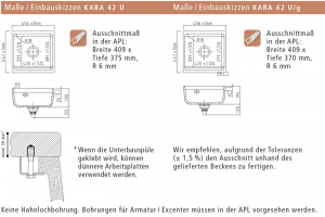 Systemceram KeraDomo KARA 42 U, Farbe Nero (glnzend), mit 5 Jahren Garantie