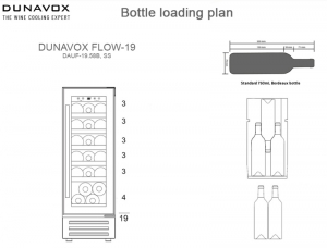 Dunavox Flow 19, Weinkhlschrank Unterbau, schwarz, DAUF-19.58B. Mit 3 Jahren Garantie!