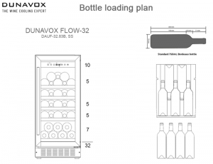 Dunavox Flow 32, Weinkhlschrank, schwarz, DAUF-32.83B. Mit 3 Jahren Garantie!