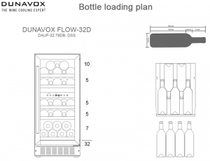 Dunavox Flow 32D, Weinkhlschrank, schwarz, DAUF-32.78DB. Mit 3 Jahren Garantie!