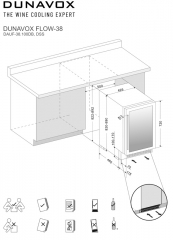 Dunavox Flow 38, Unterbau-Weinkhlschrank, schwarz, DAUF-38.100DB. Mit 3 Jahren Garantie!