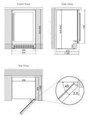 Dunavox Flow 38, Unterbau-Weinkhlschrank, schwarz, DAUF-38.100DB. Mit 3 Jahren Garantie!