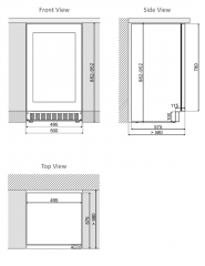 Dunavox Flow 38TO, Unterbau-Weinkhlschrank, schwarz, DAUF-38.100DB.TO. Mit 3 Jahren Garantie!