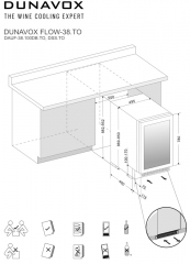 Dunavox Flow 38TO, Unterbau-Weinkhlschrank, Edelstahl, DAUF-38.100DSS.TO. Mit 3 Jahren Garantie!