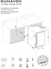 Dunavox Flow 39, Unterbau-Weinkhlschrank, schwarz, DAUF-39.121DB. Mit 3 Jahren Garantie!